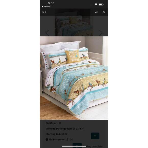 The Lakeside Collection Bird Whisper Bedding Quilted Full Size Comforter